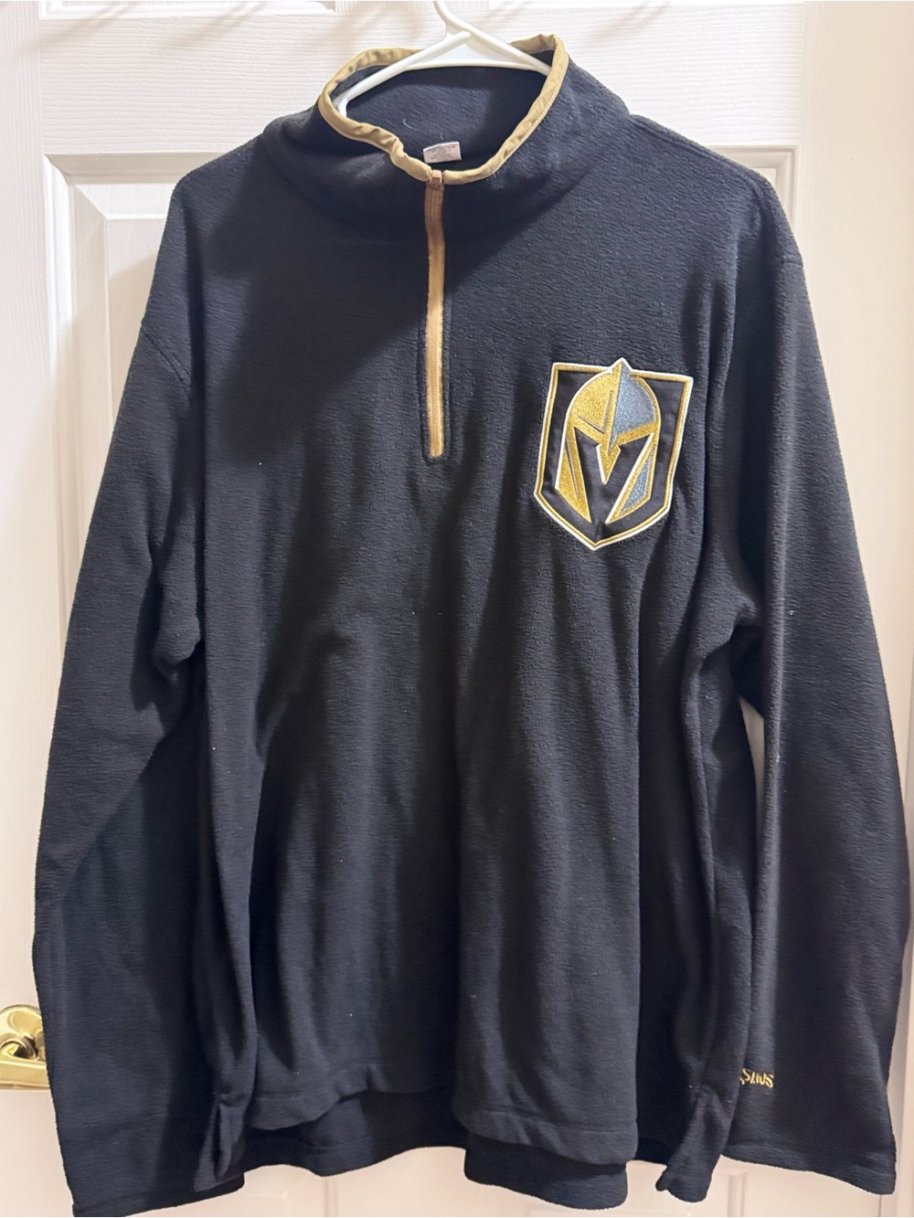Pendleton Black and Gold Half-Zip Pullover Sweater